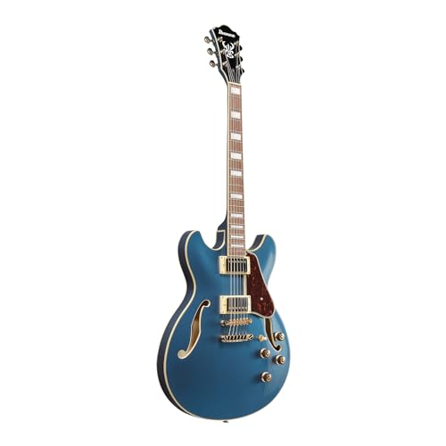 Prussian Blue Metallic Semi-hollow Electric Guitar Z78019