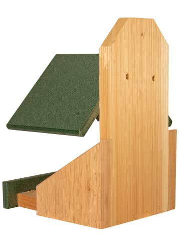 Cedar Robin Roost Birdhouse with Recycled Poly Lumber Roof (Green) B196