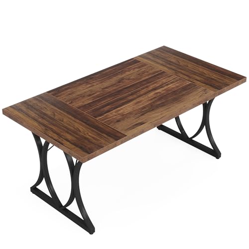 Brown Black Rectangle Dining Table C417628