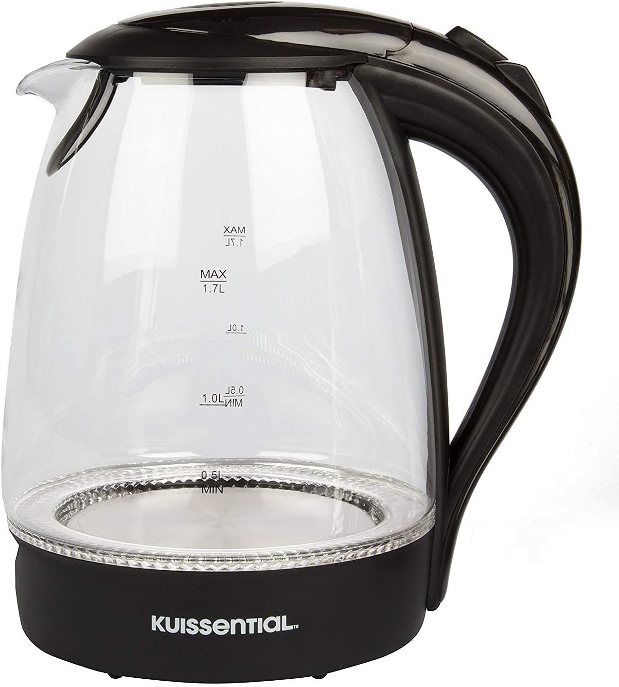 Stainless Steel Electric Water Kettle 1.7 Liter Black Q535846