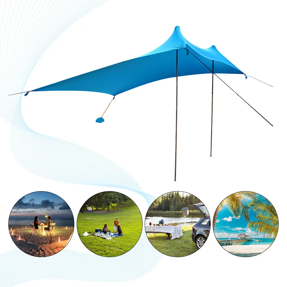 Portable 10xft Sun Shade Canopy with Sandbag J4353
