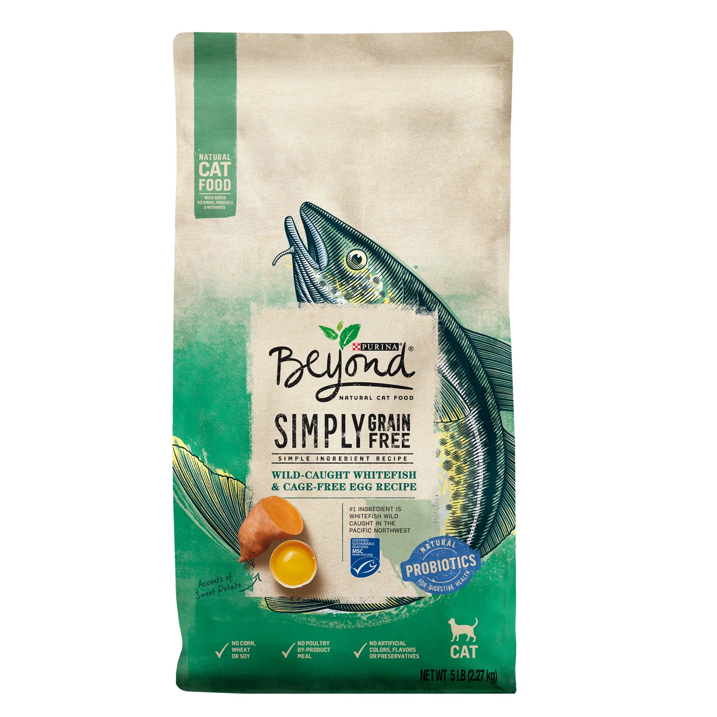 Grain Free Dry Cat Food, Whitefish & Egg Recipe, 5 lb. Bag A792111