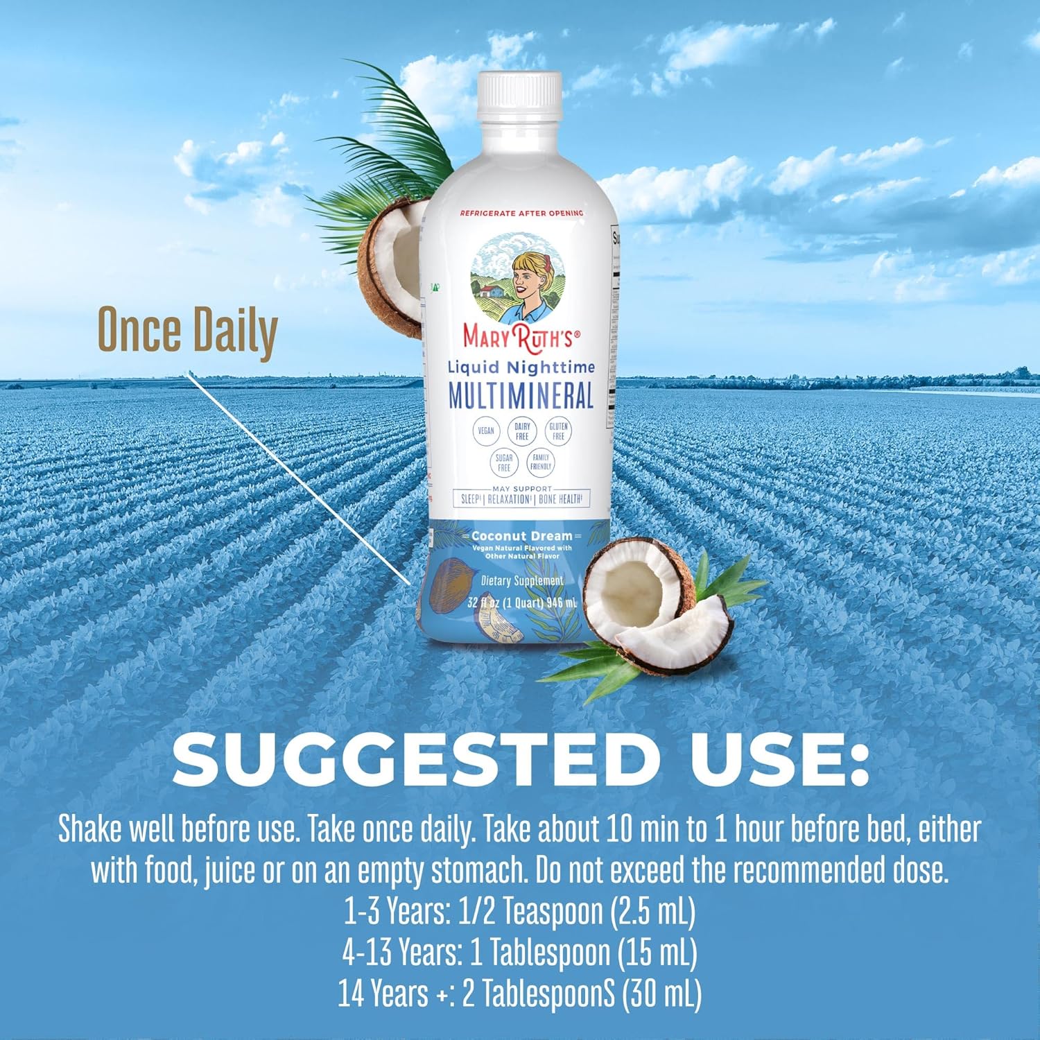 Nighttime Multimineral & Multivitamin Liquid U8917