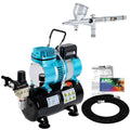 0.2 Dual-Action Gravity Airbrush Kit Tank Air Compressor J3839