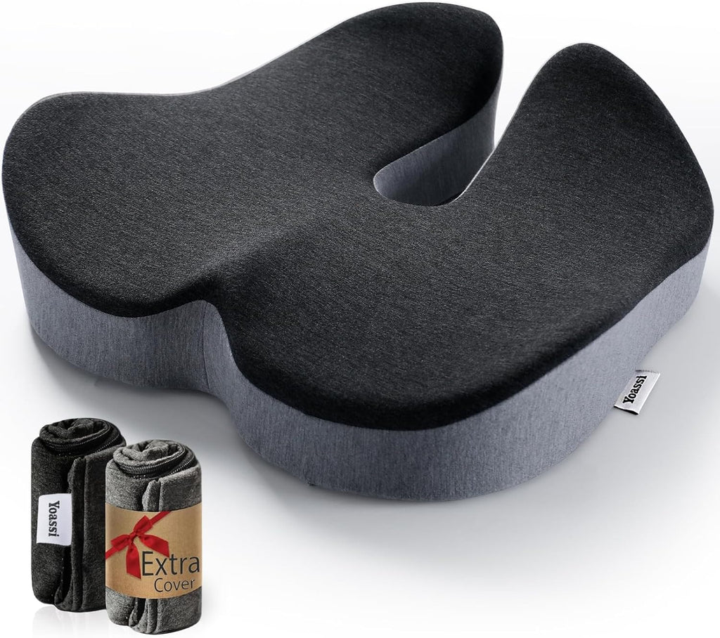 Thick Memory Foam Seat Cushion with extra replacement cushion cover U55577