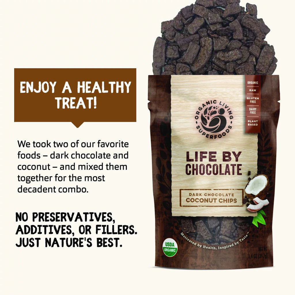 Organic Dark Chocolate Covered Coconut Chunks 1.4oz O210