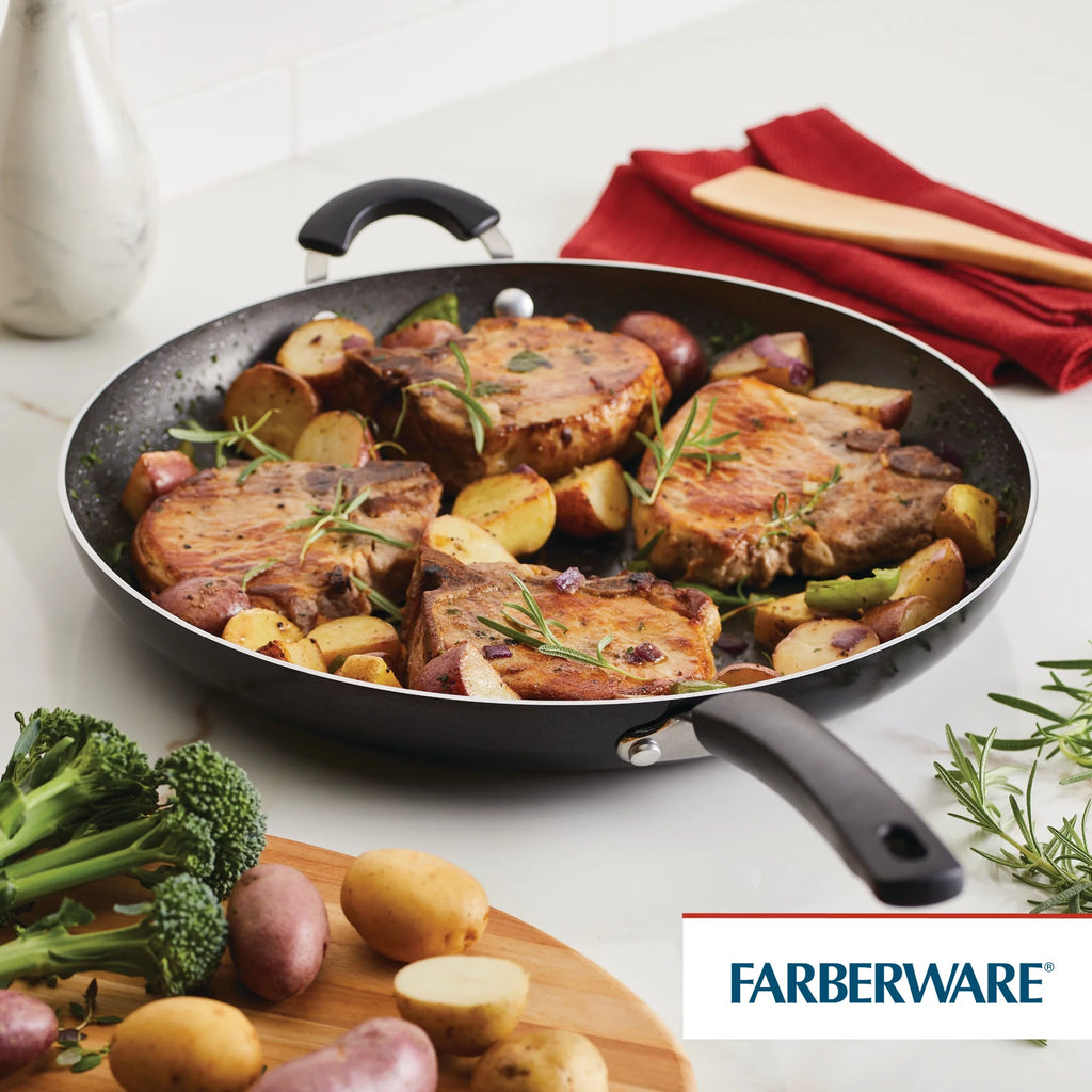 14" Black Aluminum Nonstick Frying Pan Z57678