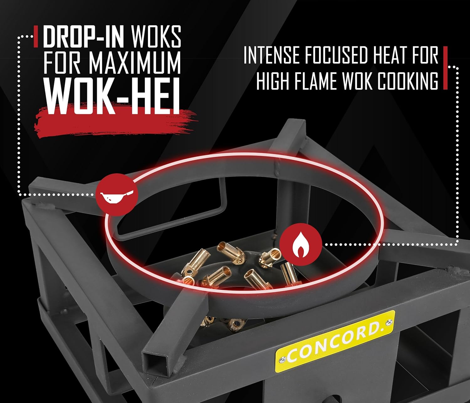 12" Single Propane Outdoor Burner with Built in Wok Ring V5105