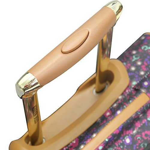 15 Inch Carry On Suitcase Lightweight Spinner Luggage Peek-A-Boo Black K456