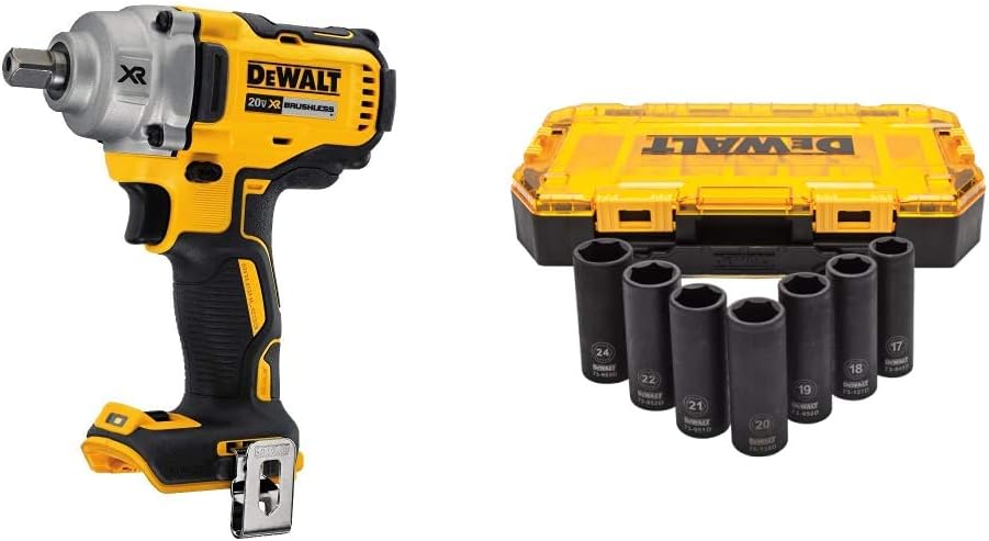 20V MAX XR Cordless Impact Wrench Kit with Detent Pin Anvil, 1/2-Inch, Tool Only K833