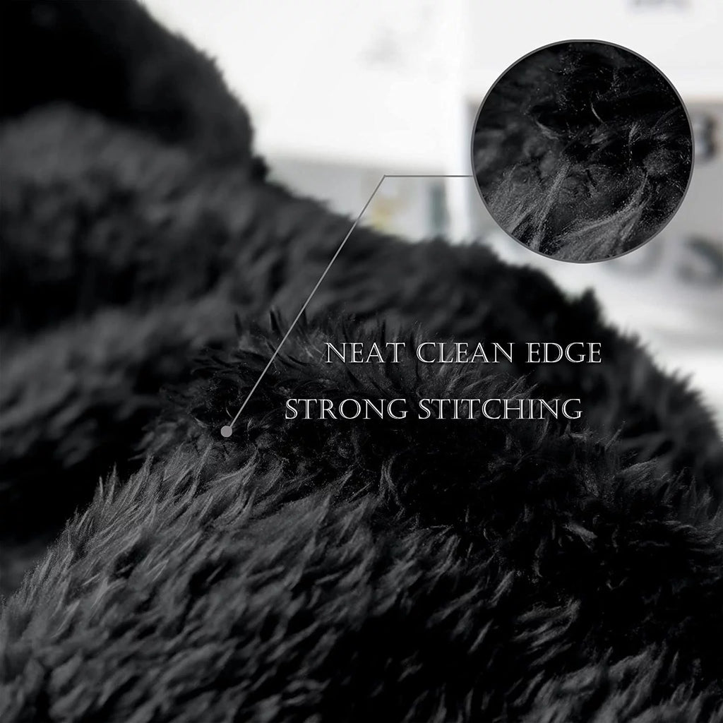 King Size Black Fleece Blanket M289