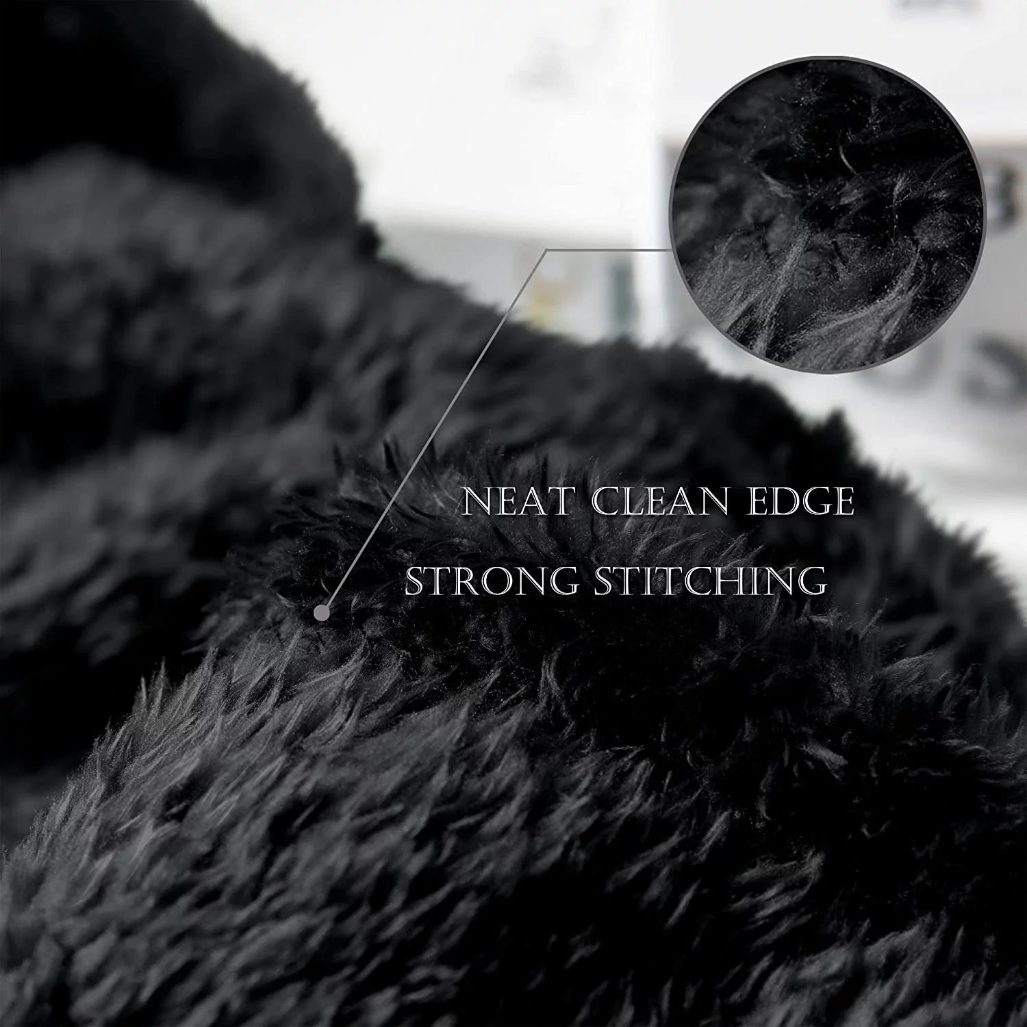 King Size Black Fleece Blanket M289