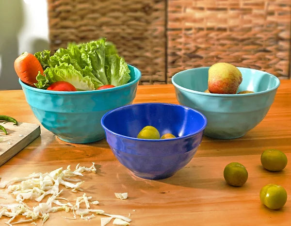 3-Piece Melamine Mixing Bowl Set with Lids O4872