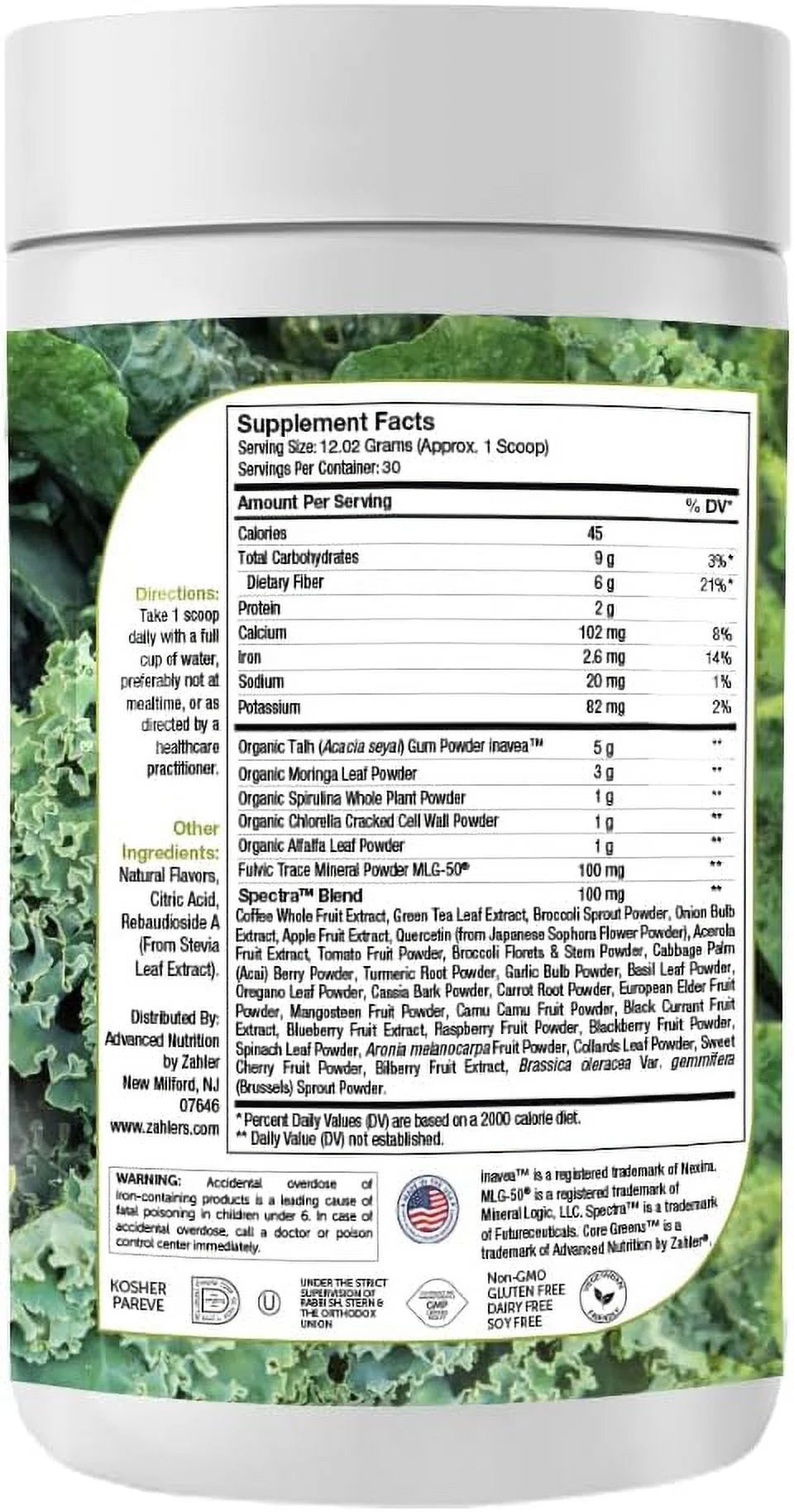 Core Greens Powder Superfood Supplement W850761