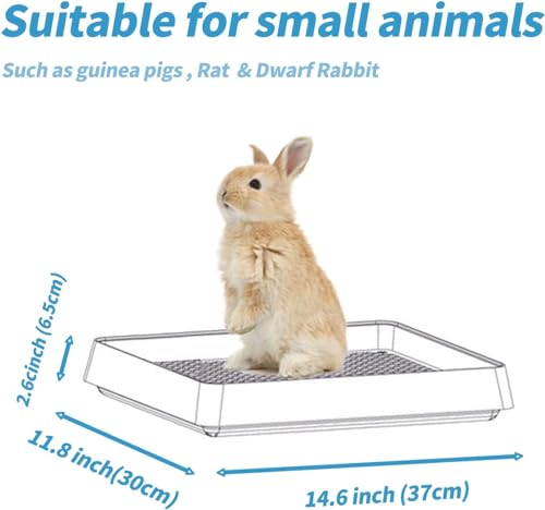 Rabbit Large Litter Box with Toilet Tray, 15x12x3 Inches R185