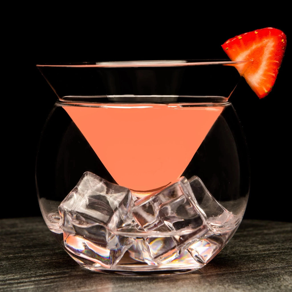 Set of 4 Stemless Martini Glasses with Chiller G166325