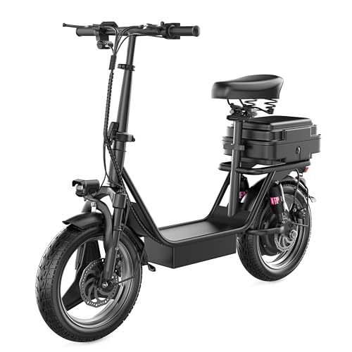 Electric Scooter with Seat, 500W Motor, 14" Pneumatic Tire T813