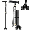 Foldable Adjustable Aluminum Alloy Walking Cane with Carry Bag G399
