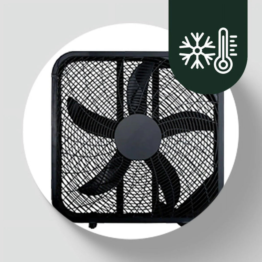 Black 20 Inch Box Fan D8901