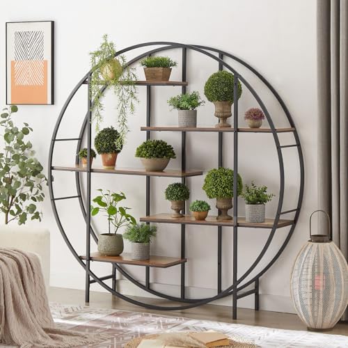 Black 5 Tier Metal Plant Stand L24392