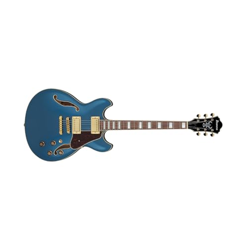 Prussian Blue Metallic Semi-hollow Electric Guitar Z78019
