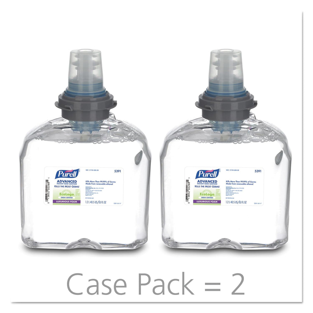 1200mL Clear Instant Hand Sanitizer Foam Refill (Pack of 2) I365