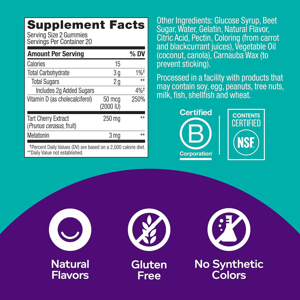 3mg Melatonin Tart Cherry Men's Multivitamin Gummy W288