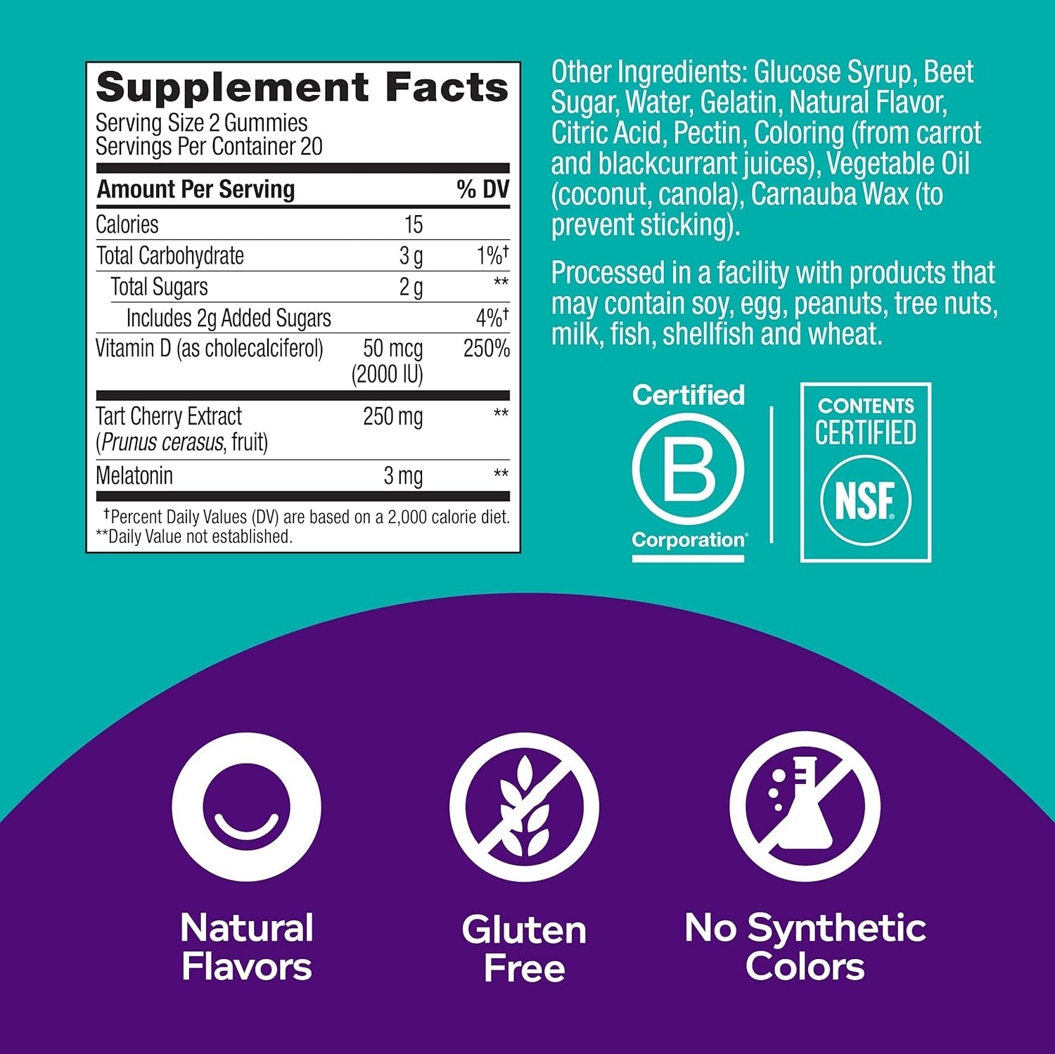 3mg Melatonin Tart Cherry Men's Multivitamin Gummy W288