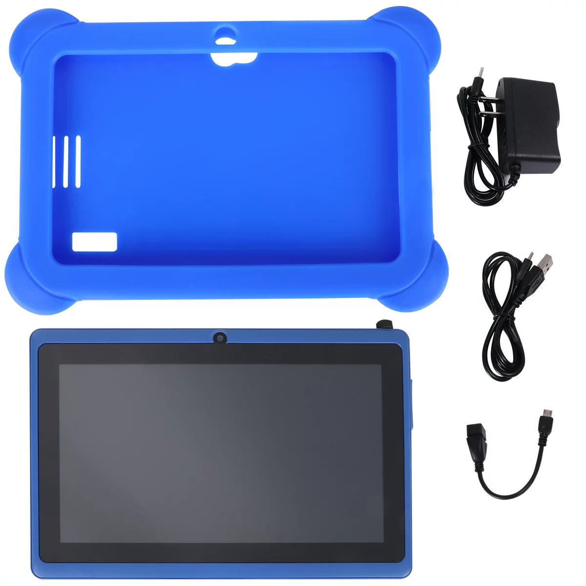 Kids Safe 7" Quad-Core Tablet 512M+8GB WIFI Dual Cameras Kid-Proof Case (Blue) R914831