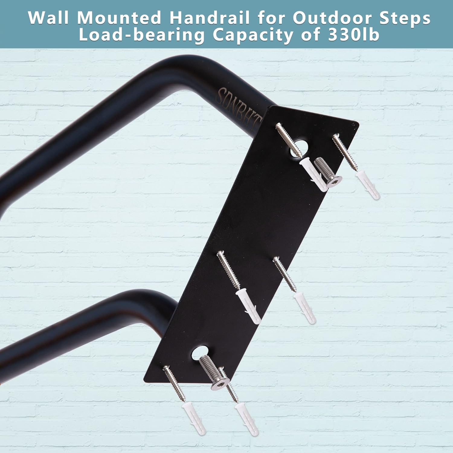 304SS Wall Mounted U Shaped Handrail 1.25" Tube Hand Railing T906663