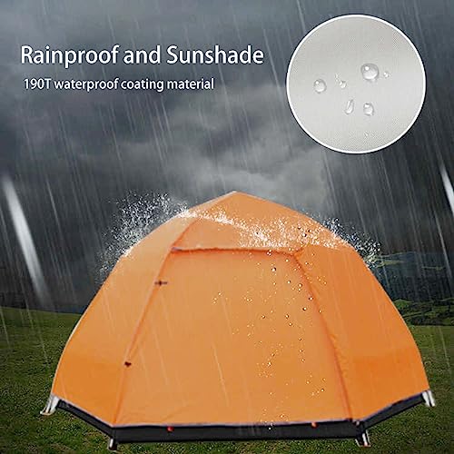 3-5 Person Instant Pop Up Camping Tent with Rain Fly Blue J519400