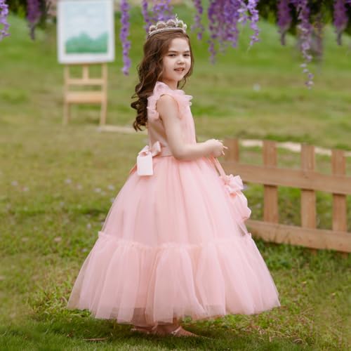 Tulle Gown Girls Long Princess Dress V642