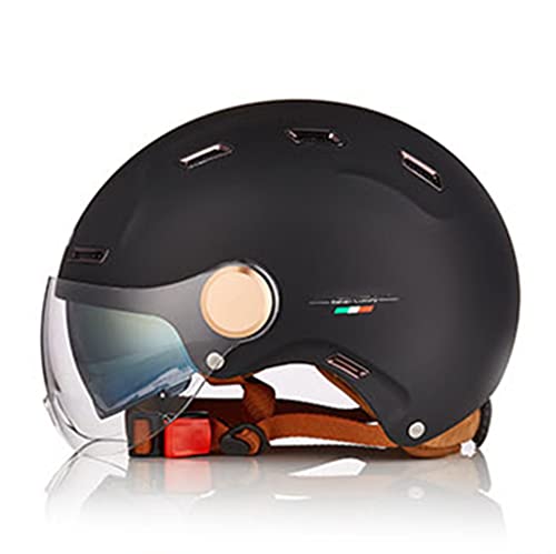 Motorcycle Half Helmet Open-Face Half Helmet with Adjustable Quick Release Buckle DOT Approved 3/4 Helmet O2540