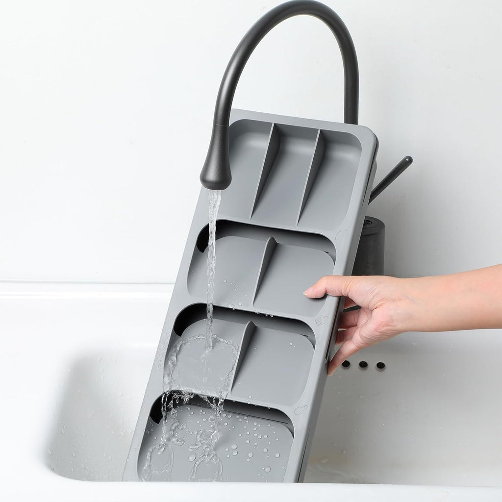 2 Pcs Expandable Gray Kitchen Drawer Organizer E1637