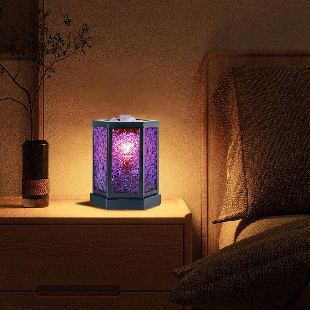 Purple Glass Electric Wax Melt Warmer X628673