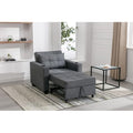 Light Gray 3-in-1 Convertible Sofa Bed Chair with 2 Cupholders B43801