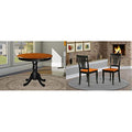 Black Hardwood Frame Dining Room Table and Dining Chairs Set of 2 K192253