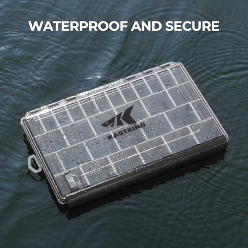 Black Waterproof Tackle Box with Removable Dividers T12086