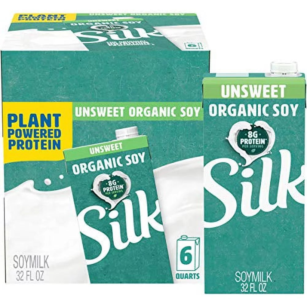 32 Fl Oz Pack of 6 Unsweetened Organic Soy Milk J828