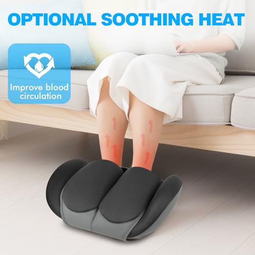 Electric Shiatsu Foot Massager with Heat, Adjustable Vibration Speed Z848