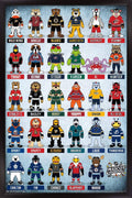 NHL League-Mascots 17 Wall Poster, 22.375 in x 34 in, Black Framed Version Q666743