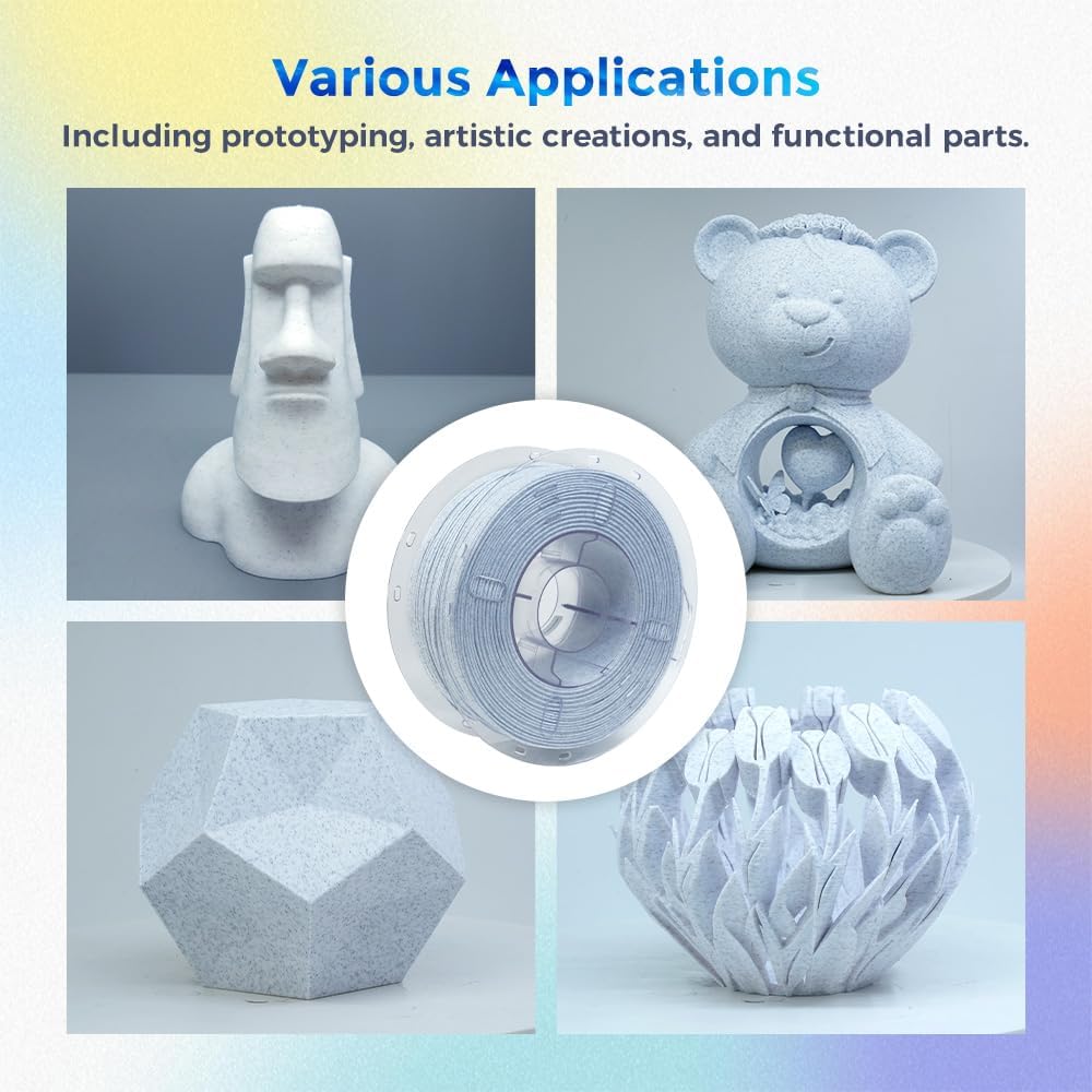 HS Marble Black PLA Filament and 3D Printer B116