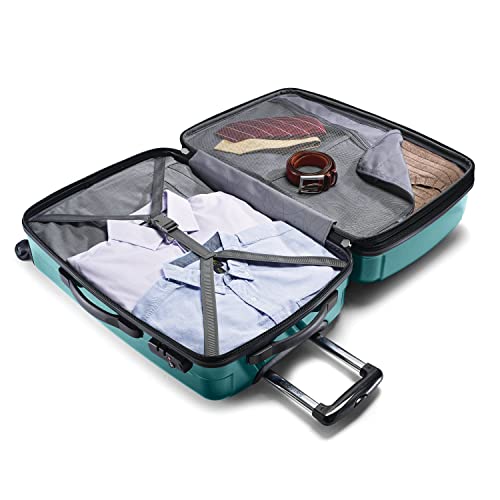 Brushed Anthracite Hardside Expandable Luggage with Spinner Wheels, Checked-Large 28-Inch O929