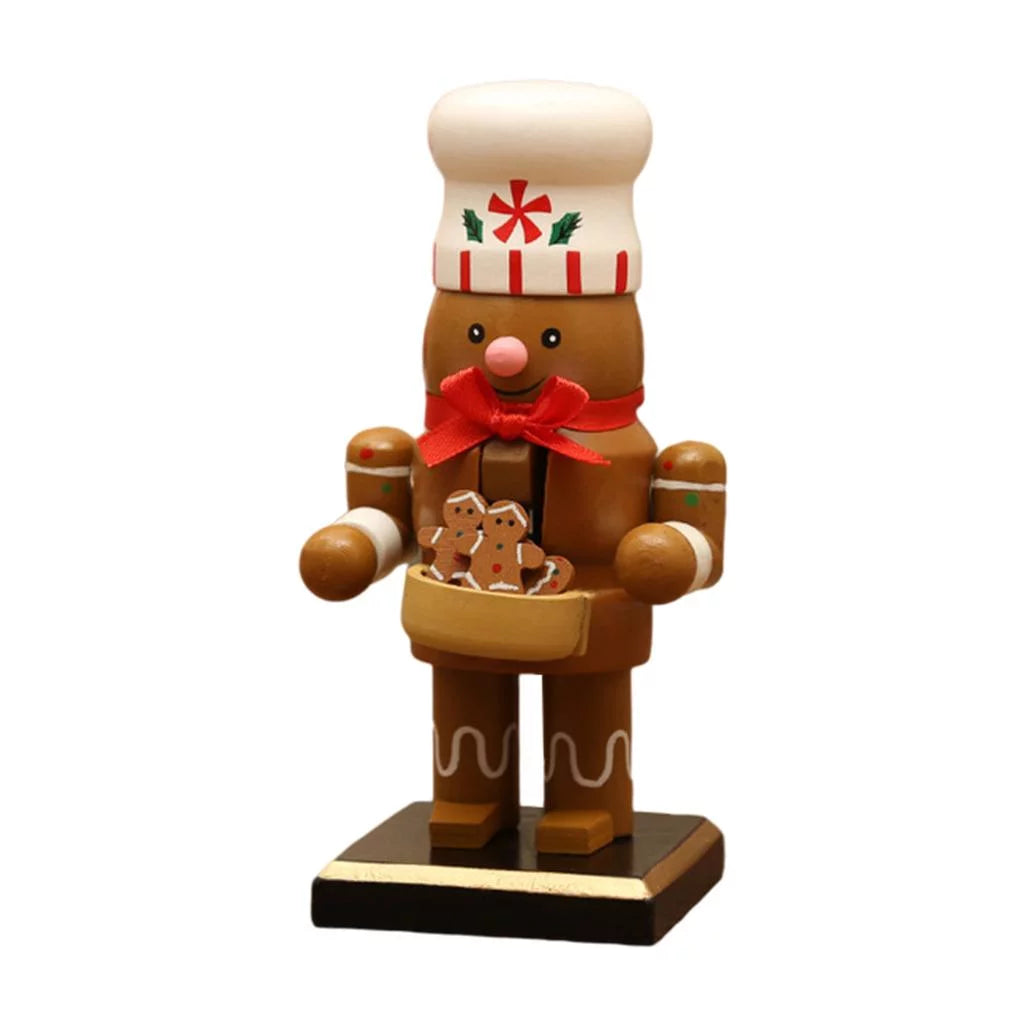 2-pack 16cm Wooden Nutcracker Christmas Décor A74759