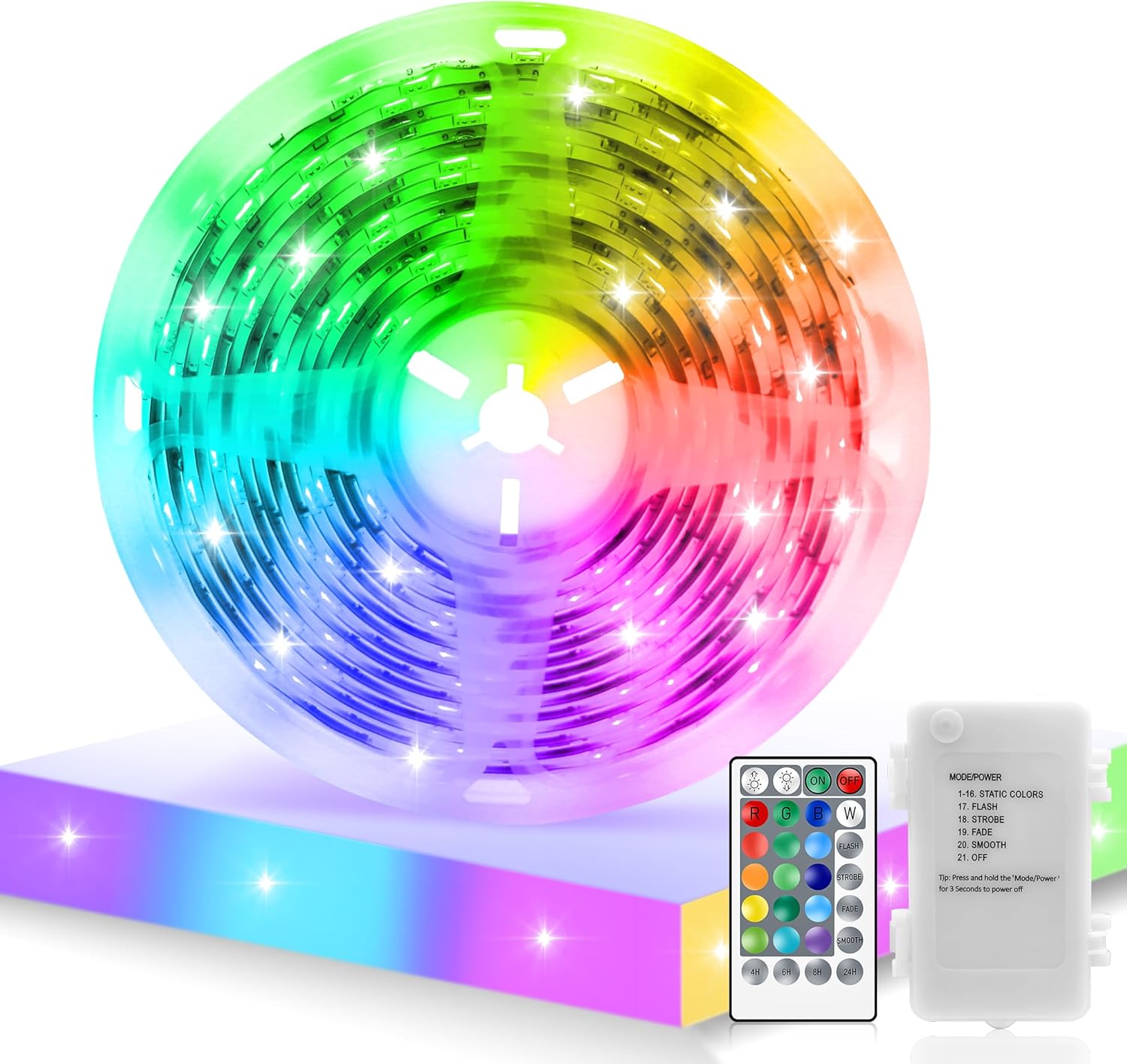 16.4FT 150 LED RGB LED Strip Lights with Remote Controller Y27712
