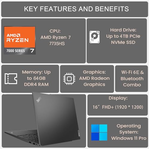 16" FHD+ AMD Ryzen 7 32GB DDR5 1TB PCIe SSD Laptop K19594