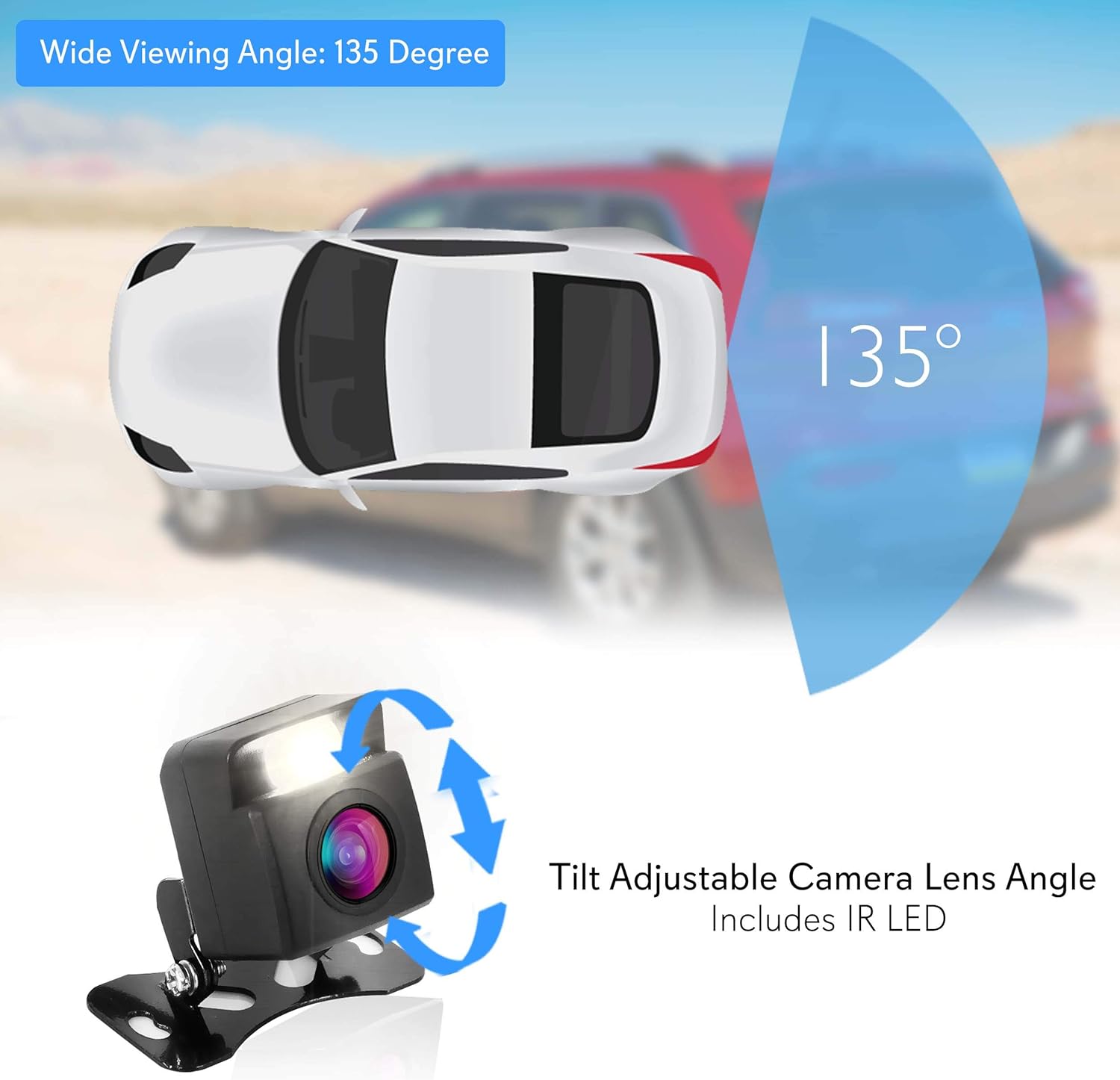 4.3" Wireless Waterproof Rear View Camera with Night Vision D145151
