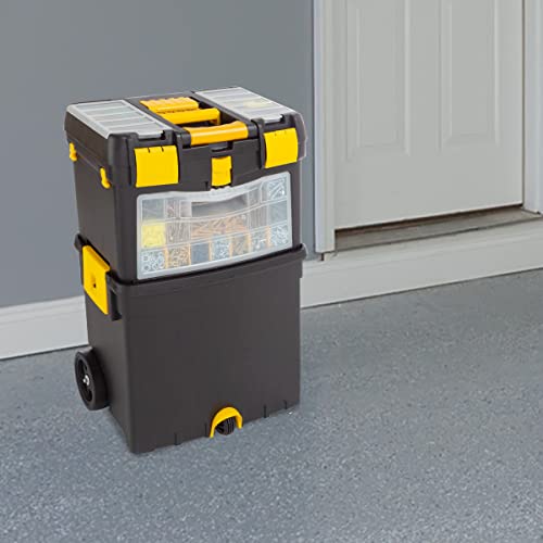 Rolling Tool Box with Wheels and Removable Top O48126