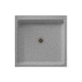 Solid Surface Center Drain Shower Base, Gray Granite G966