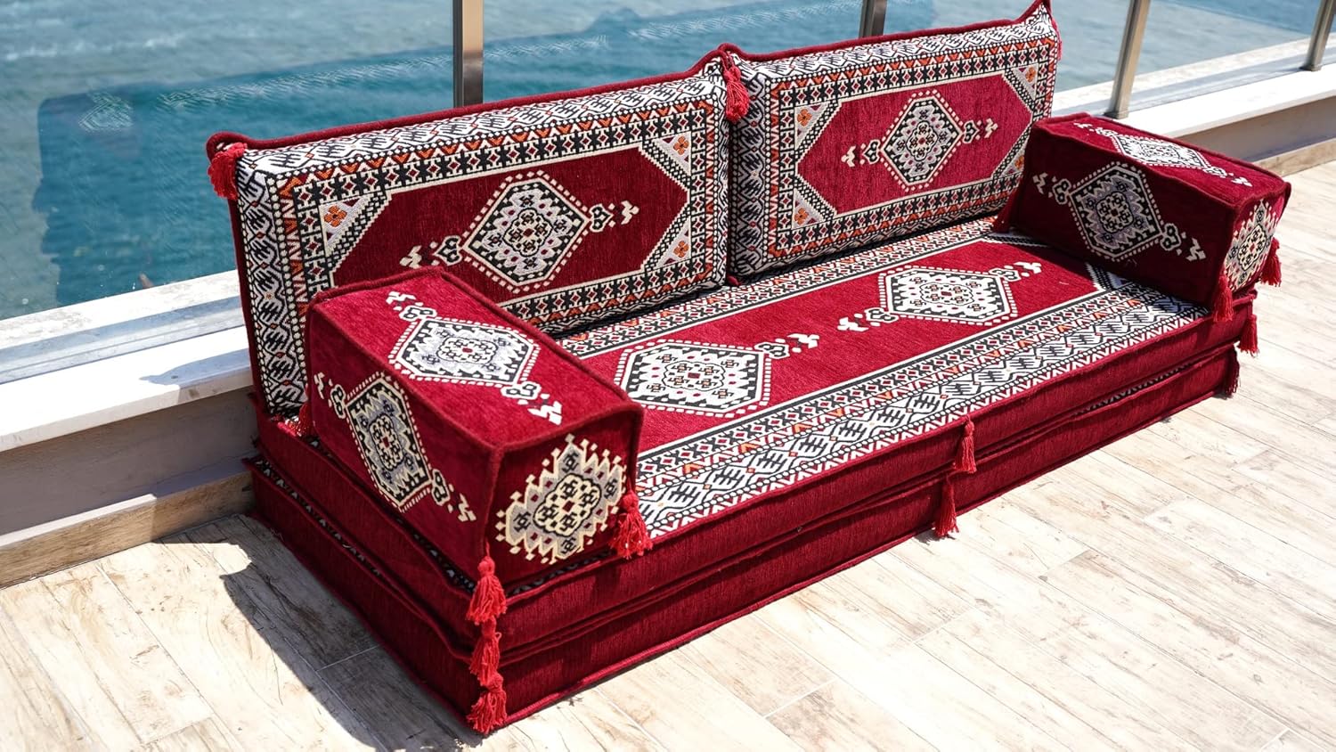 Maroon Floor Seating Sofa W651